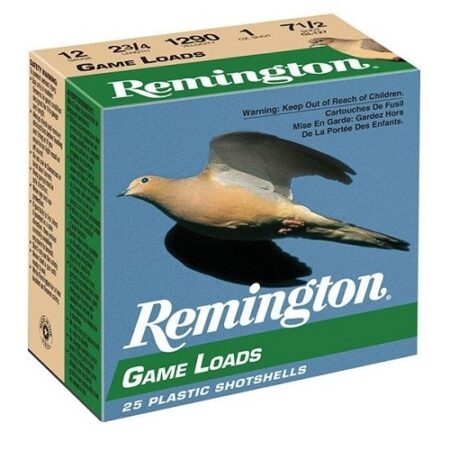 Remington Game Load 12 Gauge 2-3/4" 1 oz #7-1/2 Shot- Box of 25