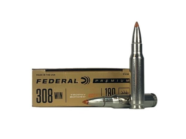 Federal Premium .308 Winchester 180 Gr. Trophy Bonded Tip- Box of 20