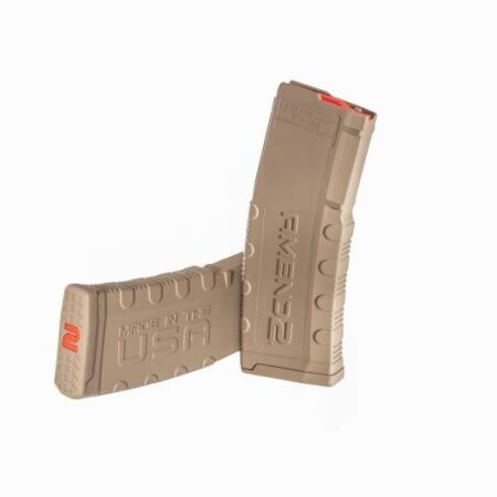 Amend2 AR-15 5.56x45mm Mod2 30-Round Magazine with Red Follower- FDE Polymer