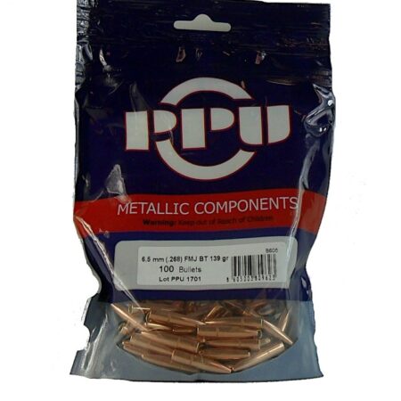 Prvi Partizan Bullets 6.5mm (.268 Diameter) 139 Gr. Full Metal Jacket Boat Tail- Bag of 100