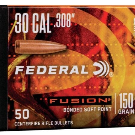 Federal Fusion Bullets .30 Caliber (.308 Diameter) 150 Gr. Fusion Bonded Soft Point- Box of 50
