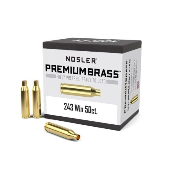 Nosler Premium .243 Winchester Unprimed Brass- Box of 50- 10105