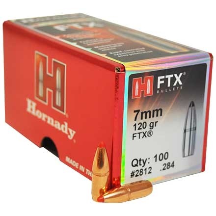 Hornady Bullets 7mm (.284 Diameter) 120 Gr. FTX- Box of 100