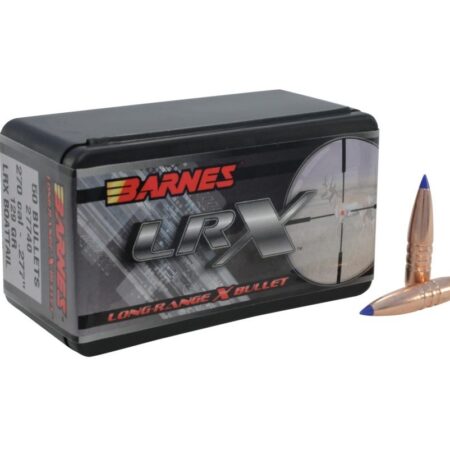 Barnes Bullets Long Range Hunting .270 Caliber (.277 Diameter) 129 Gr. LRX Boat Tail- Lead Free- Box of 50