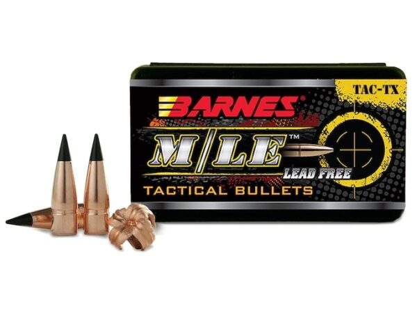 Barnes Bullets M/LE .300 AAC Blackout (.308 Diameter) 120 Gr. Tipped TAC-TX- Lead-Free- Box of 50