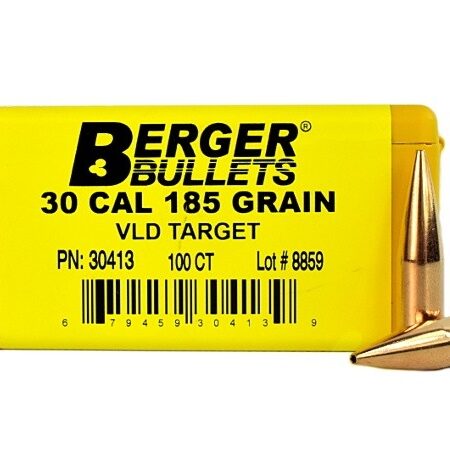 Berger Bullets .30 Caliber (308 Diameter) 185 Gr Target VLD HPBT- Box of 100