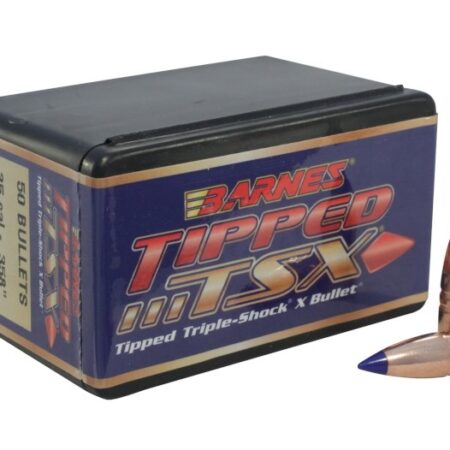 Barnes Bullets .35 Caliber (.358 Diameter) 200 Gr. Tipped TSX Boat Tail- Lead-Free- Box of 50