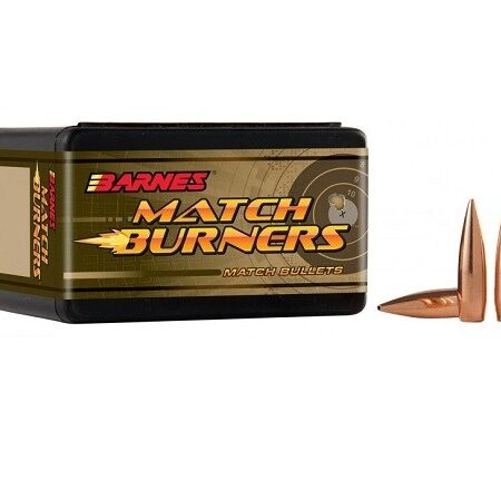 Barnes Bullets 6mm (.243 Diameter) 112 Gr. Match Burner Hollow Point Boat Tail- Box of 100