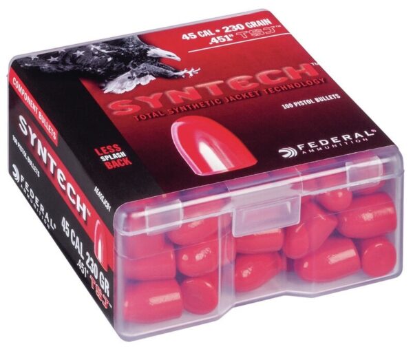 Federal Syntech Bullets .45 Caliber (.451 Diameter) 230 Gr Syntech Jacketed Round Nose- Box of 100