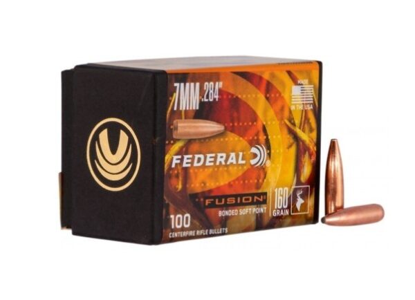 Federal Fusion Bullets 7mm (.284) 160 Gr. Fusion Bonded Soft Point- Box of 100
