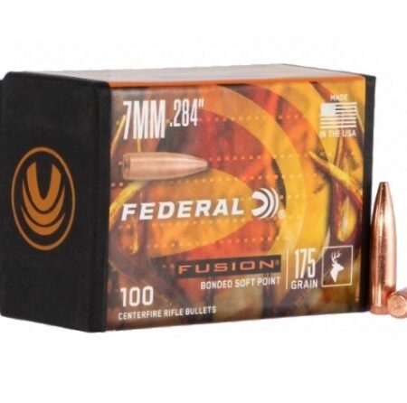 Federal Fusion Bullets 7mm (.284) 175 Gr. Fusion Bonded Soft Point- Box of 100