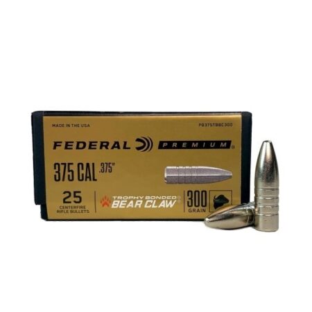 Federal Premium Bullets .375 Caliber (.375 Diameter) 300 Gr. Trophy Bonded Bear Claw- Box of 25