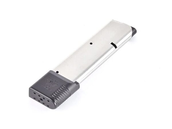 Wilson Combat 1911 Government, Commander .45 ACP 10-Round Full Size Magazine with Wrap Around Base Pad- Stainless Steel- 4745FS10