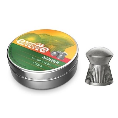 an image of the product H&N Sport Excite Hammer .22 Caliber/5.5mm Domed Lead Pellets- Tin of 250 - 93115500003