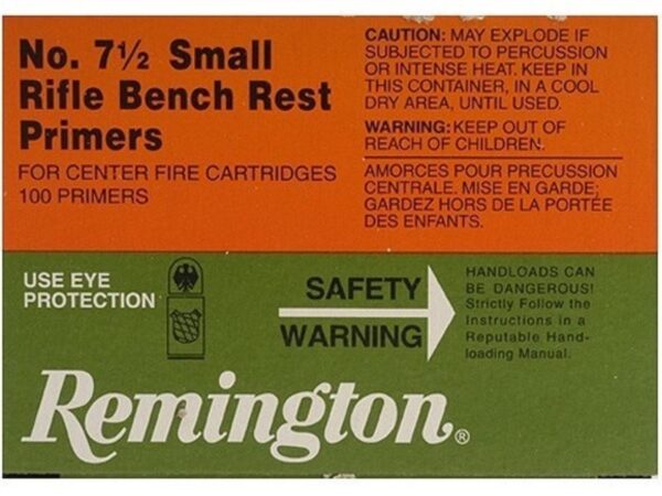 Remington Small Rifle Bench Rest Primers #7-1/2- Box of 1000 (HAZMAT Fee Required)- X22628