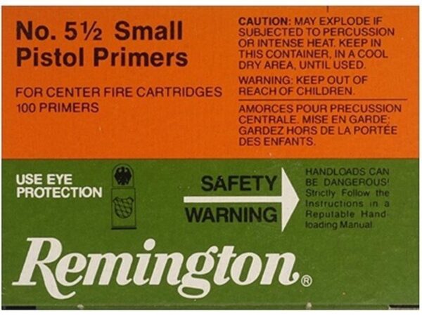 Remington Small Magnum Pistol Primers #5-1/2- Box of 100 (HAZMAT Fee Required)- 22626-100