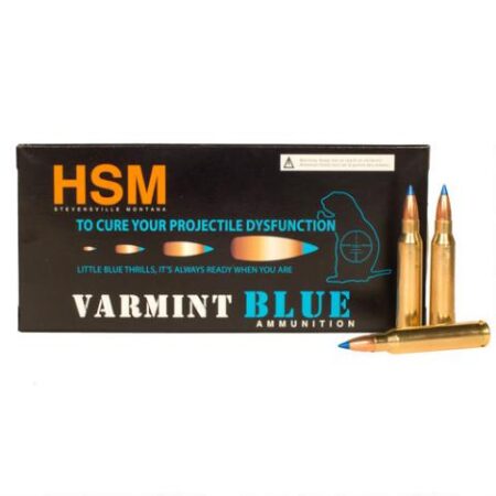 HSM Varmint Blue .223 Remington 55 Gr. Sierra BlitzKing Blue Thrill Polymer Tip- Box of 20