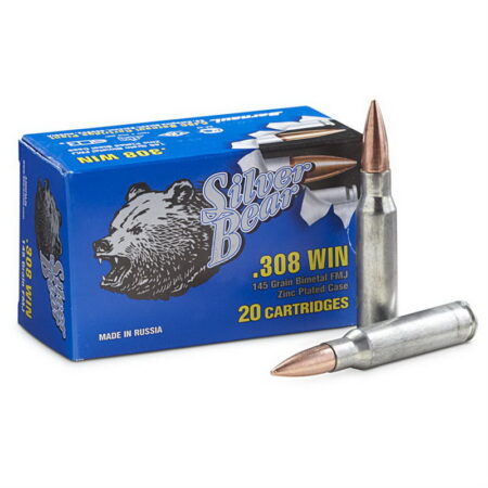 Silver Bear .308 Winchester 145 Gr. FMJ (Bi-Metal)- Box of 20
