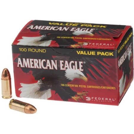 Federal American Eagle 9mm Luger 115 Gr. FMJ- Box of 100