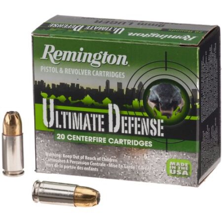 Remington HD Ultimate Defense 9mm Luger 124 Gr. Brass Jacketed Hollow Point- Box of 20