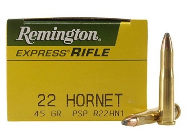 Remington Express .22 Hornet 45 Gr. Pointed Soft Point- Box of 50