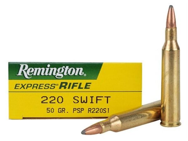 Remington Express .220 Swift 50 Gr. Pointed Soft Point- Box of 20