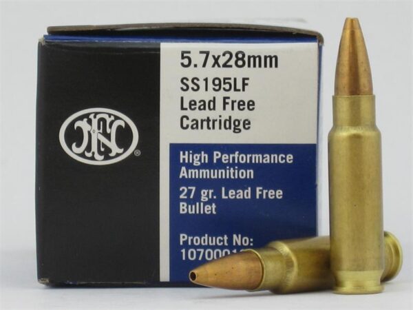 FN 5.7x28mm FN SS195LF 27 Gr. Lead Free HP- Box of 50