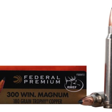 Federal Premium Vital-Shok .300 Winchester Magnum 180 Gr. Trophy Copper Tipped Boat Tail- Lead-Free- Box of 20