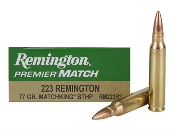 Remington Premier Match .223 Remington 77 Gr. Sierra MatchKing Hollow Point- Box of 20