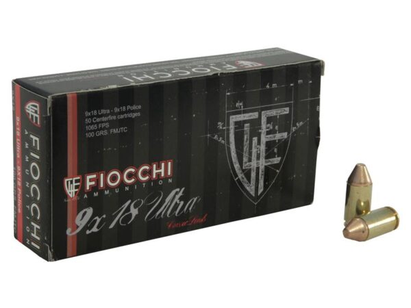 Fiocchi 9x18mm Ultra 100 Gr. FMJ- Box of 50