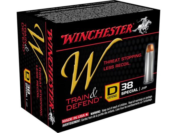 Winchester W Defend Reduced Recoil .38 Special 130 Gr. Jacketed Hollow Point- Box of 20