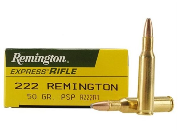Remington Express .222 Remington 50 Gr. Pointed Soft Point- Box of 20