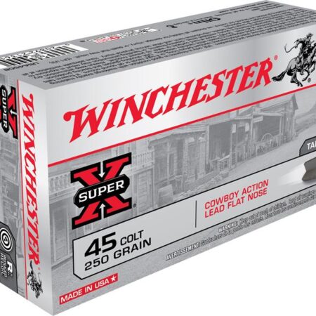 Winchester USA Cowboy Action .45 Colt (Long Colt) 250 Gr. Lead Flat Nose- Box of 50