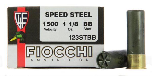 Fiocchi Speed Steel 12 Gauge 3" 1-1/8 oz BB Non-Toxic Steel Shot- Box of 25