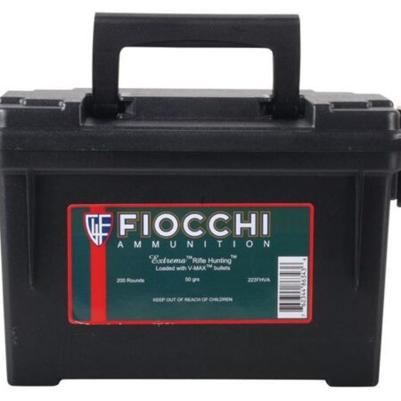 Fiocchi Extrema .223 Remington 50 Gr. Hornady V-Max Polymer Tip- Ammo Can of 200