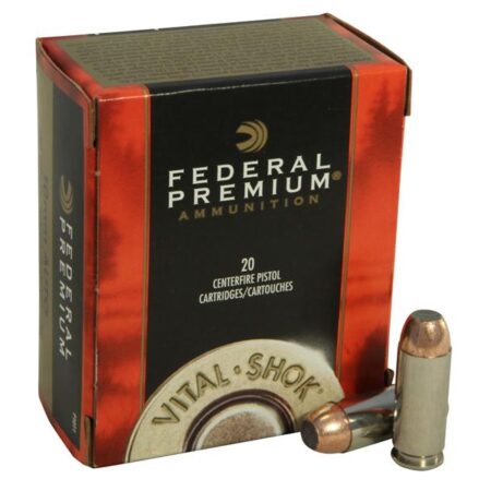 Federal Premium Vital-Shok 10mm Auto 180 Gr. Trophy Bonded Jacketed Soft Point- Box of 20