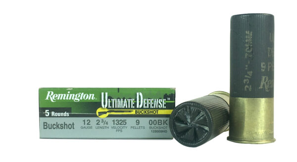Remington Ultimate Defense 12 Gauge 2-3/4" 00 Buckshot 9 Pellets- Box of 5