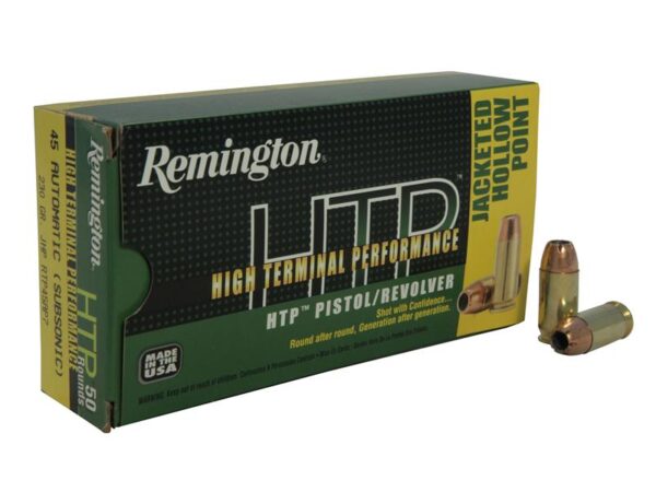 Remington High Terminal Performance .45 ACP 230 Gr. Jacketed Hollow Point (Subsonic)- Box of 50