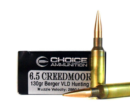 Choice Ammunition 6.5 Creedmoor 130 Gr. Berger Hunting VLD- Box of 20