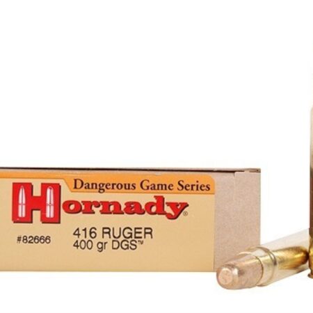 Hornady Dangerous Game .416 Ruger 400 Gr. DGS Round Nose Solid- Box of 20