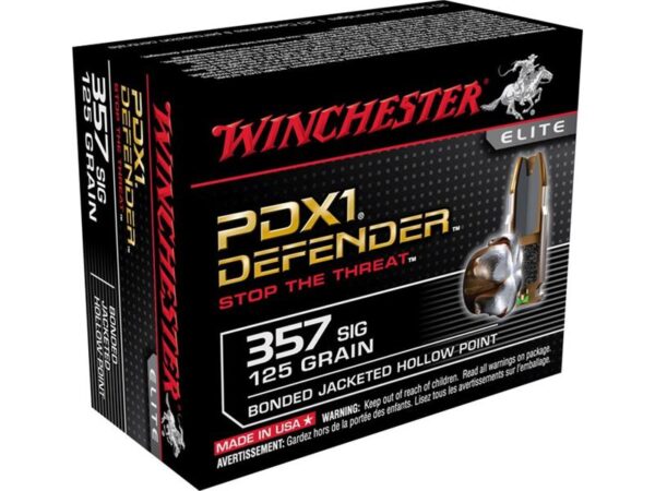 Winchester Supreme Elite Self Defense .357 Sig 125 Gr. PDX1 Jacketed Hollow Point- Box of 20