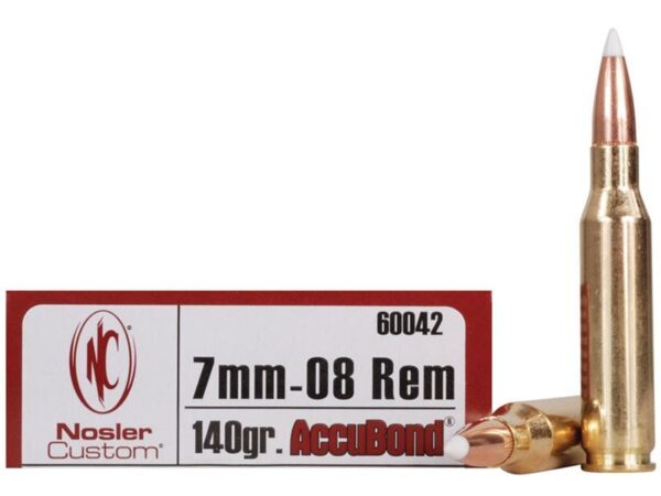 Nosler Trophy Grade 7mm-08 Remington 140 Gr. AccuBond- Box of 20