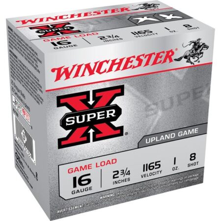 Winchester Super-X Game Loads 16 Gauge 2-3/4" 1 oz #8 Shot- Box of 25