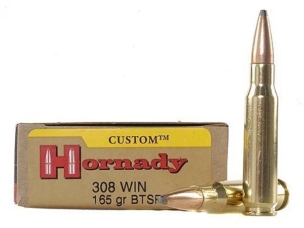 Hornady Custom .308 Winchester 165 Gr. InterLock Spire Point Boat Tail- Box of 20