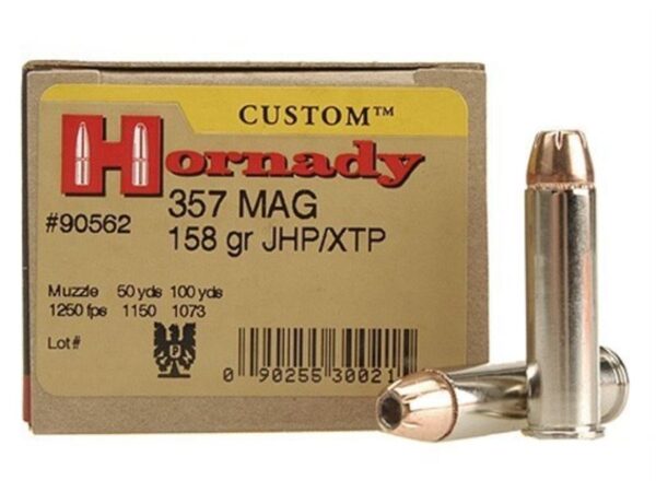 Hornady Custom .357 Magnum 158 Gr. XTP Jacketed Hollow Point- Box of 25