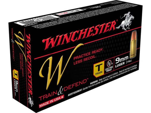 Winchester W Train Reduced Lead 9mm Luger 147 Gr. Full Metal Jacket- Box of 50