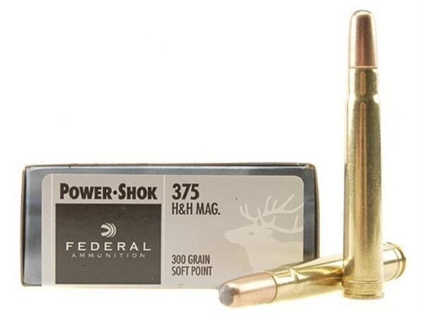 Federal Power-Shok .375 H&H Magnum 300 Gr. Soft Point- Box of 20
