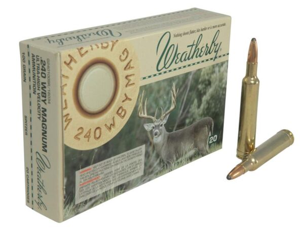 Weatherby .240 Weatherby Magnum 100 Gr. Norma Spitzer- Box of 20