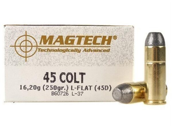Magtech .45 Colt (Long Colt) 250 Gr. Cowboy Action Lead Flat Nose- 50 Round Box