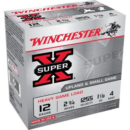 Winchester Super-X Heavy Game Load 12 Gauge 2-3/4" 1-1/8 oz #4 Shot- Box of 25